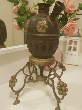 Antique Grand Hookah De Bronze Islamic Xixe