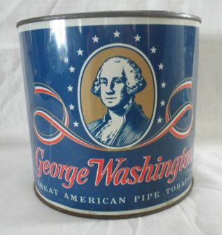 Vintage George Washington Great American Pipe Tobacco Tin Wo/key