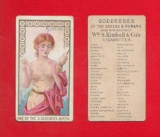 1889 Kimball - N188 Goddesses Of Greeks & Romans - Klotho (destinies,  Birth) Ex