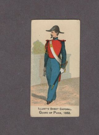 1888 Kinney Tobacco Military Series N224 Guard Of Paris 1853