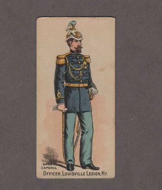 1888 Kinney Tobacco Military Series N224 Officer Louisville Legion Ky.