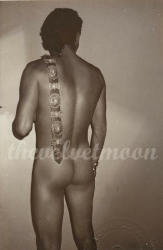 Vintage Male Nude - Ema Rppc Figure Study In Studio From Behind