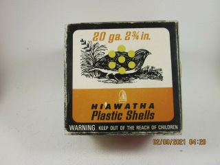 Vintage Empty Hiawatha Gambles 20ga Shotgun Shell Box