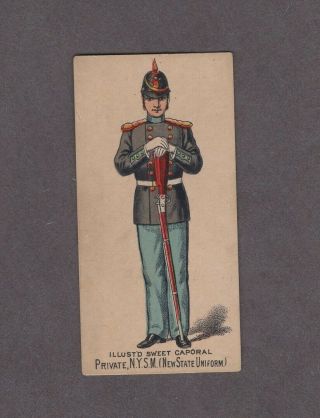 1888 Kinney Tobacco Military Series N224 Private N.  Y.  S.  M.  State Uniform