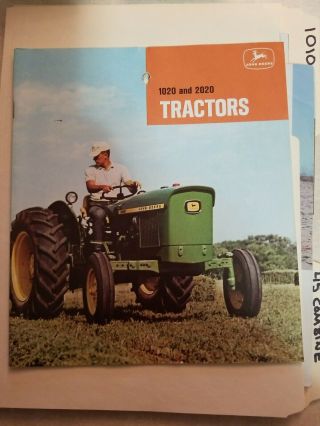 Vintage John Deere Brochure.  1020 And 2020 Tractors.  1966