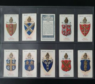 Cigarette Cards - Wills - Arms Of The Bishopric - Full Set 50 - Vg