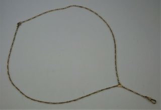 Antique 10k Yellow Gold Ladies Lorgnette Watch Chain Necklace From Early 1900 