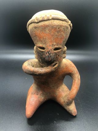 Pre - Columbian Nayarit Pottery 6 " Figure Authentic
