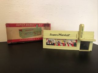 Vintage Plasticville Supermarket Kit With Box Complete Trains