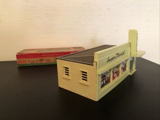 Vintage Plasticville Supermarket Kit With Box Complete Trains 2