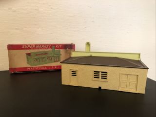 Vintage Plasticville Supermarket Kit With Box Complete Trains 3