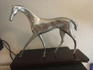Art Deco Possibly Hagenauer Nickel Finish Bronze Horse Sculpture