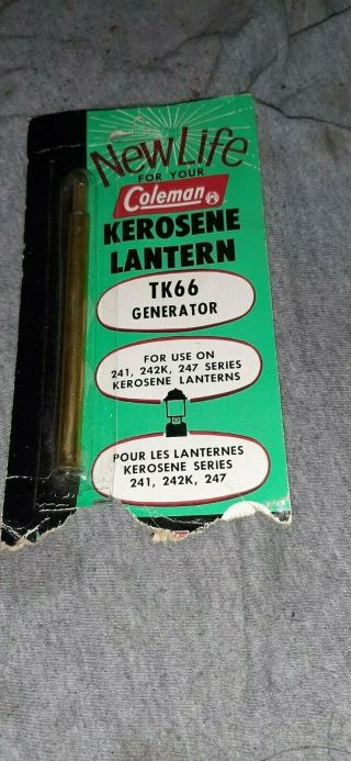 Coleman Model 234 Kerosene Lantern dated Nov.  1937 includes NOS TK66 generator. 5