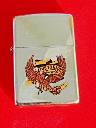 Vintage Stainless Steel Harley Davidson Zippo B Xii Lighter - Bradford,  Pa U.  S.  A