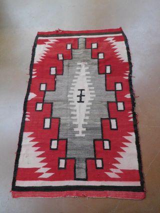 Antique Navajo Rug 3 X 5 American Indian Blanket Native