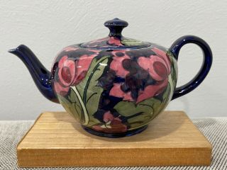 Antique Art Deco Bursley Ware Charlotte Rhead Pottery Seed Poppy Pattern Teapot