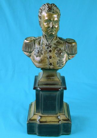 Antique German Germany Austrian Austria Ww1 General Gypsum Bust Figurine Statue