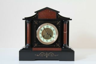 French Slate & Marble Mantel Clock