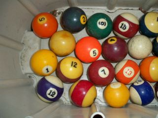 vintage billiards balls snooker stripes cues balls pool gaming 2