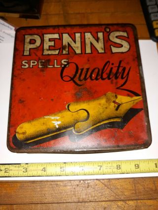Antique Tobacco Tin " Penn 