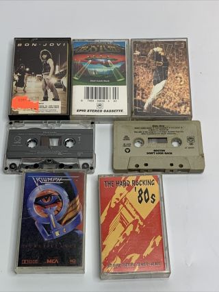 Vintage Cassette Tapes 80’s Bon Jovi Whitesnake Boston Triump Inxs