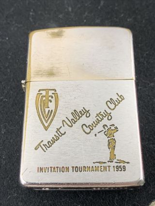 1959 Zippo Lighter - Transit Valley Country Club Invitational Golf Tournament 2