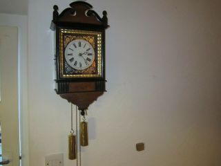 Antique Early Black Forest Wall Clock In V.  G.  W.  O.  (1850 