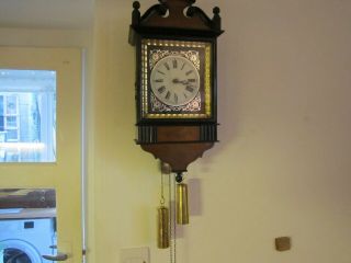 ANTIQUE EARLY BLACK FOREST WALL CLOCK IN V.  G.  W.  O.  (1850 ' s) 2