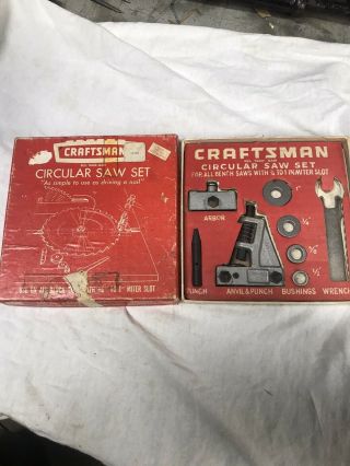 Vintage Craftsman Circular Saw Blade.  Saw Set Tool,  Cat.  No 9 - 3530
