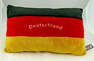 Germany Deutschland Decorative Flag Pillow 16x9 German Made Vintage