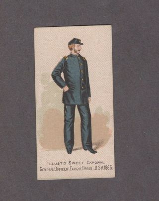 1888 Kinney Tobacco Military Series N224 General Officer/fatigue Dress