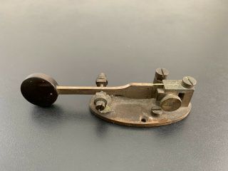 Antique Brass J.  H.  Bunnell & Co.  Sideswiper Paddle Telegraph Key