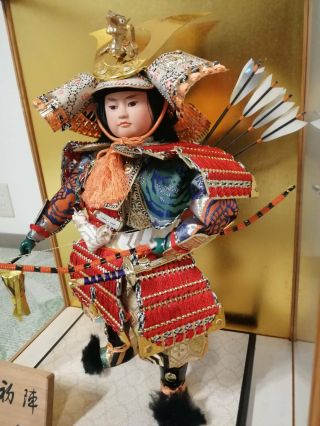 Antique Vintage Japanese Traditional Samurai Geisha Doll Figure W/original Case
