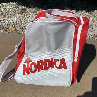 Vintage Nordica Ski Boot Bag Bagpack Red Silver