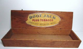 Vintage Wooden Boot Jack Plug American Tobacco Company Box 6 Plugs,  24 15¢ Cuts