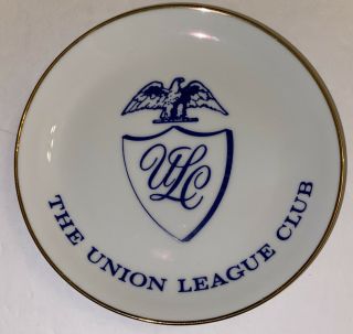 Union League Club York Vintage Plate Saucer Euc