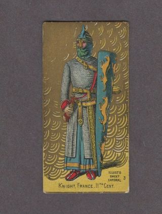 1888 Kinney Tobacco Military Series N224 Knight France 11th Cent.