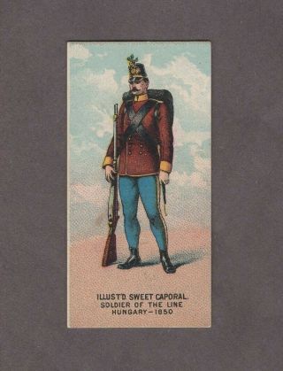 1888 Kinney Tobacco Military Series N224 Soldier Of The Line Hungary 1850