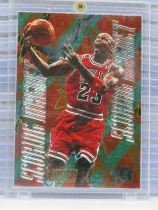 1995 - 96 Fleer Metal Michael Jordan Scoring Magnet 4 Bulls A2