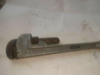 Vintage Ridgid 14: Aluminum Pipe Wrench