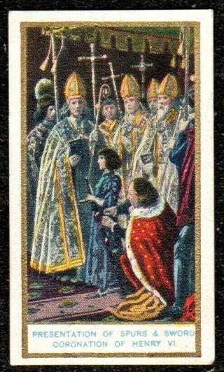 1902 Taddy Coronation Series Cigarette Card Number 10 King Henry Vi Vg/exc