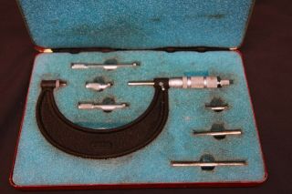 Vintage Central Tool Adjustable Outside Micrometer Set