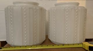Antique 1920s Art Deco Milk Glass Ceiling Lamps Price Is For Both 6