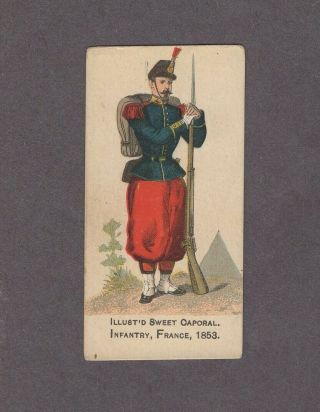 1888 Kinney Tobacco Military Series N224 Infantry France 1853