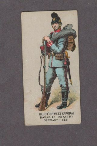 1888 Kinney Tobacco Military Series N224 Bavarian Infantry Germany 1886