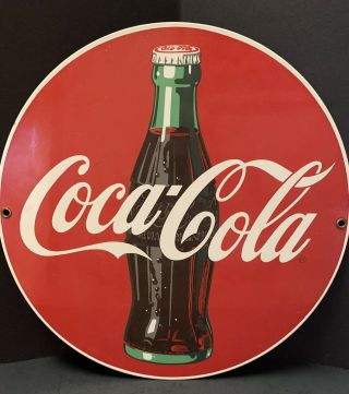 Vintage Porcelain Enamel Coca Cola Sign Ande Rooney