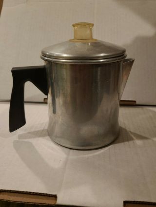 Vintage Mirro Aluminum 4 Cup Stove Top Percolator Coffee Pot Camping