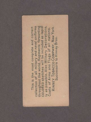 1888 Kinney Tobacco Military Series N224 U.  S.  GENERAL OFFICER 1813 2