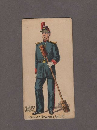 1888 Kinney Tobacco Military Series N224 Private Newport Art.  R.  I.