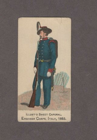 1888 Kinney Tobacco Military Series N224 Engineer Corps Italy 1853
